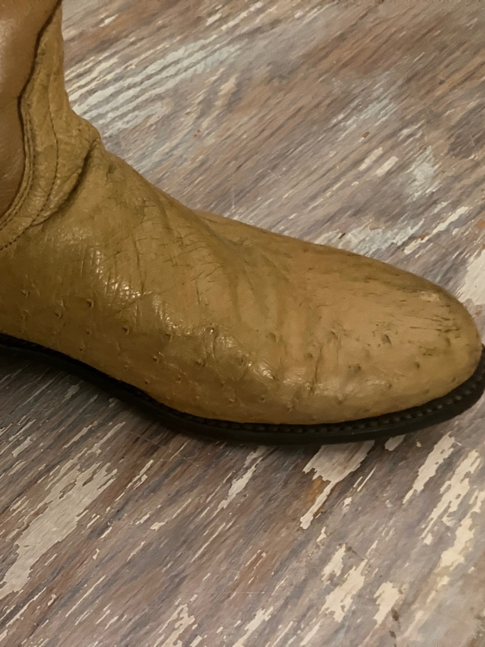 Lucchese Cowgirl Boots Western Cowboy Ostrich Vintage - Picture 5 of 8